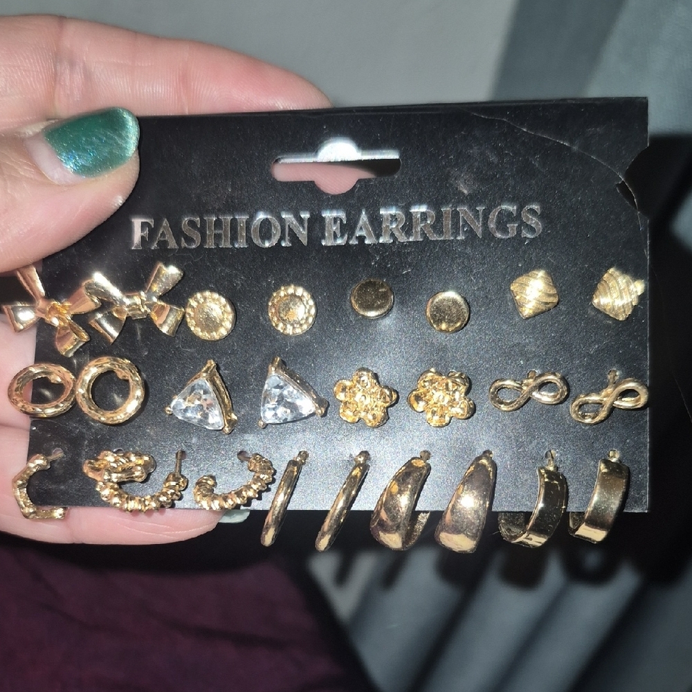 Fashion Earring Bundle 44 Pairs Total Various Brands - Picture 7 of 11